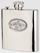 R3552 Langdale Rugby Flask 6oz Stainless Steel ( use R3446 + badge) - Engravable & Gifts/Flasks