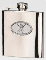 R3554 Langdale Cricket Hip Flask Stainless Steel ( use R3446 + badge) - Engravable & Gifts/Flasks