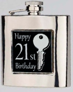 R3721 Highland Hip Flask 21 6oz Stainless Steel (Use R3447 + Badge)