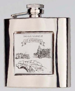 R3780 Highland Hip Flask St. Andrews 6oz Stainless Steel (Use R3447 + Badge)