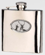 R3555 Langdale Stag Hip Flask Stainless Steel ( use R3446 + badge)
