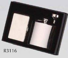 R3116 Flask Funnel & C/Card Case Plain - Engravable & Gifts/Gifts