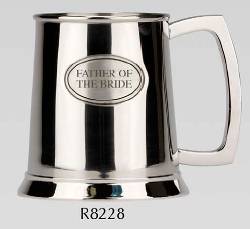 R8228 Wessex Father of the Bride Tankard 1 Pint Stainless Steel use R8005 + Badge - Engravable & Gifts/Tankards