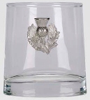 R1226 Oval Perth Whiskey Glass with Thistle Badge - Engravable & Gifts/Glassware