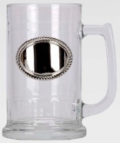R1008 Sportsman Glass Tankard with large engraving plate - Engravable & Gifts/Glassware