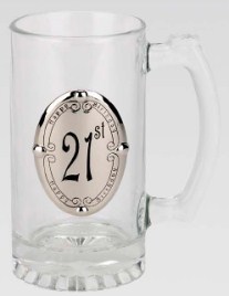 R1021 Guardsman 21 Badge Glass Tankard - Engravable & Gifts/Glassware