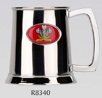 R8340 Welsh FeathersTankard Stainless Steel (Use R8005 + badge) - Engravable & Gifts/Tankards