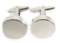 CL19 Cufflinks Round Plain - Engravable & Gifts/Gifts