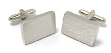 CL21 Cufflinks Brushed Rectangular - Engravable & Gifts/Gifts
