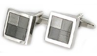 CL06 Cufflinks Grey Squares - Engravable & Gifts/Gifts