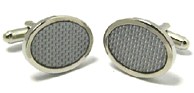 CL39 Cuff Links Carbon Fibre Oval - Engravable & Gifts/Gifts
