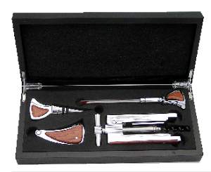 WS10 Wine Set with Cork Screw Thermometer Foil Cutter & Stopper