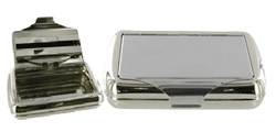 TTP04 Tobacco Box with Paper Holder Plain Chrome - Engravable & Gifts/Gifts