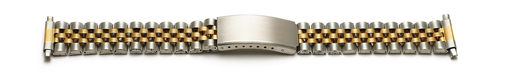 1007 Bi-Colour Watch Bracelet with Telescopic Ends - Watch Straps/Metal Bracelets