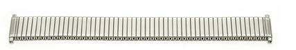8818 Silver Expanding Watch Bracelet Telescopic Ends - Watch Straps/Metal Bracelets