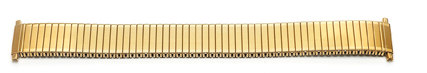 8818G Gold PVD Plated Expanding Watch Bracelet Telescopic Ends - Watch Straps/Metal Bracelets