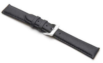E100P Economy Padded Leather Watch Straps Black - Watch Straps/Economy Straps