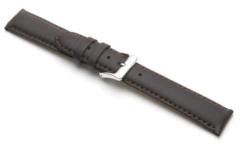 E105P Economy Padded Leather Watch Straps Dark Brown - Watch Straps/Economy Straps