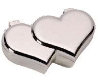 R7007 Double Heart Box with hinge - Engravable & Gifts/Trinket Boxes
