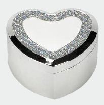 R7660 Glitter Heart Box - Engravable & Gifts/Trinket Boxes