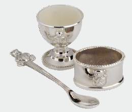 R9358 Silver Plated 3-Piece Breakfast Set - Engravable & Gifts/Childrens Gifts