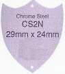 CS2N 29mm x 24mm Annual Shields Chrome Steel (pre-drilled for pins) - Engravable & Gifts/Engraving Plates