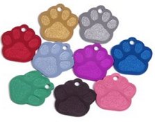 TAG-00021 Paw Print with Tab 28 mm - Engravable & Gifts/Pet Tags