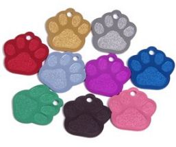 TAG-00001 Paw Print with Tab 35 mm - Engravable & Gifts/Pet Tags