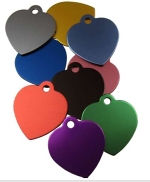 TAG-00005 Aluminium Heart with Tab 32mm - Engravable & Gifts/Pet Tags