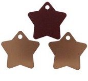 TAG-00006 Aluminium Star with Tab 25mm - Engravable & Gifts/Pet Tags