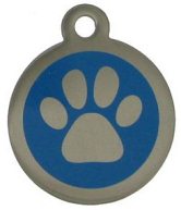 TAG-00041 Stainless Steel 32 mm Paw Print Pet Tag