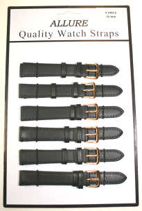 Allure Watch Straps Black (Card 6) 1001A - Watch Accessories & Batteries/Lithium Batteries