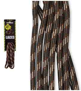 Worksite Laces 150cm Multi Brown (12 pair) - Shoe Care Products/Shoe String Laces