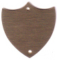 BS3N Brass Plated Steel Shield 32mm x 30mm