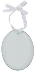 R6669 Glass Oval Tree Decoration - Engravable & Gifts/Glassware