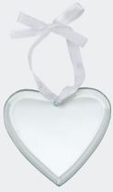 R6668 Glass Heart Tree Decoration - Engravable & Gifts/Glassware