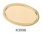 R3998 Brass Oval Beaded Engraving Badge - Engravable & Gifts/Gifts