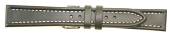 W936 Black White Stitched Watch Straps - Watch Accessories & Batteries/Lithium Batteries