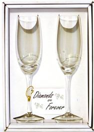 X74125 Pair of Flutes - Engravable & Gifts/Glassware
