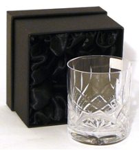 X90302 Black Whisky/Brandy Display Box 13cm - Engravable & Gifts/Glassware