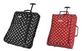 ..TB023-805 Polka Dot Pink 21 Cabin Trolley Case - Leather Goods & Bags/Luggage