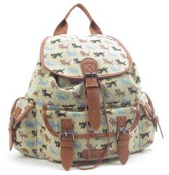 7386C Metro Premium Cat Pattern Canvas Bag - Leather Goods & Bags/Holdalls & Bags