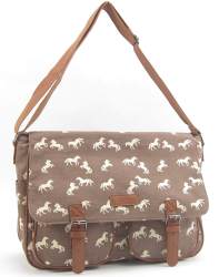 .......7387H Metro Premium Horse Pattern Canvas Bag - Leather Goods & Bags/Holdalls & Bags