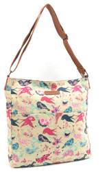 7389B Metro Premium Bird Pattern Canvas Bag - Leather Goods & Bags/Holdalls & Bags