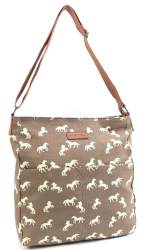 .......7389H Metro Premium Horse Pattern Canvas Bag - Leather Goods & Bags/Holdalls & Bags
