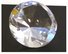 .........X53110 Diamond 10cm Paperweight in Gift Box - Engravable & Gifts/Glassware