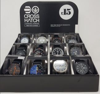 Assorted Watch Counter Display (12) Crosshatch Watches