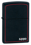Zippo 218ZB 60001437 Black matte with Zippo logo & border
