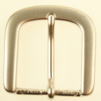 Belt Buckle Curved End Matt Steel Finish Width 30mm x Length 35mm (0006) - Shoe Repair Products/Fittings
