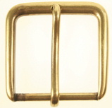 Belt Buckle Curved End Matt Brass Finish Width 40mm x Length 40mm (0008) - Shoe Repair Products/Fittings
